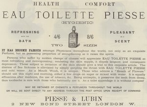Mainos, Eau Toilette Piesse tekijältä English School