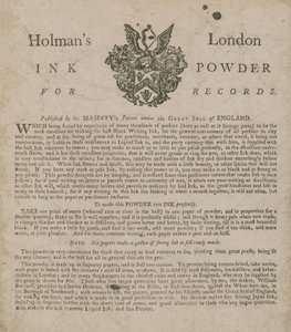 Mainos Holmans London Ink Powder for Recordsille tekijältä English School
