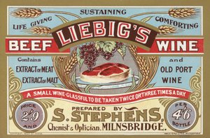 Mainos Liebigs Beef Wine -viinistä tekijältä English School