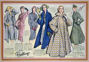 Mainos Pontings Spring Collectionista, 1950-luku tekijältä English School