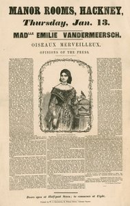Mainos Mademoiselle Emile Vandermeerschin, Oiseaux Merveilleux