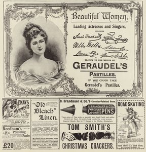 Mainos levisi The Graphic Christmas Number 1896:sta tekijältä English School
