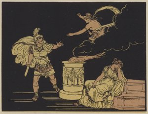 Aeneas ja Helena (värilitografia) tekijältä English School