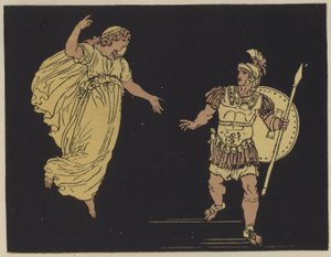 Aeneas ja Creusan varjo (väri litho) tekijältä English School