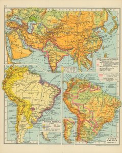 Aisa mongolien aikana. Etelä-Amerikka noin vuonna 1650. Etelä-Amerikka XIX vuosisadalla (värilitro). tekijältä English School