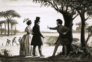 Alexandre Dumas kartoittaa kartanoaan tekijältä English School