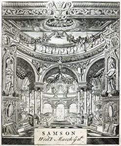 Pääsylippu Händelin oratorioon "Samson", 11. maaliskuuta 1743 tekijältä English School