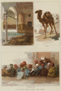Taiteilijakierros arabien keskuudessa (värikaiverrus) tekijältä English School