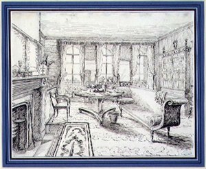 Englantilainen Regency-maalaistalon sisustus tekijältä English School