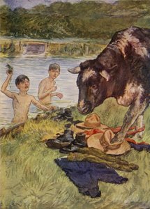 Odottamaton vierailija (väri litho) tekijältä English School