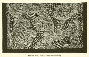 Ancient Point, italialainen, 1600-luku (kaiverrus) tekijältä English School