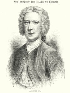Anson vuonna 1744 (kaiverrus) tekijältä English School