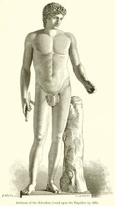 Antinous Belvederestä, löydetty Esquilinesta tekijältä English School