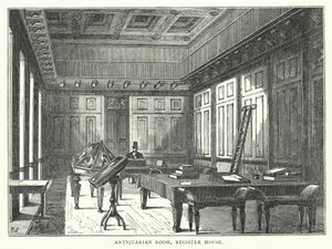 Sala Antiquari, Casa de registre (gravat) finlandès tekijältä English School
