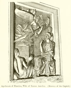 Faustinan apoteoosi, Marcus Aureliuksen vaimo. (Kapitolin museo) tekijältä English School