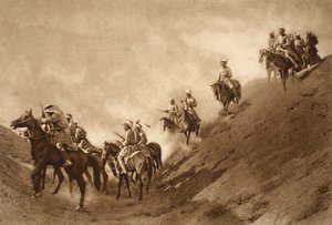 Arabien ratsupoliisi auttoi brittejä ylittämään muinaisen kanavan kuivuneen pohjan 1914-1919 tekijältä English School