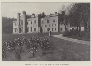 Armadalen linna, Skye, Lord Macdonaldin istuin (litho) tekijältä English School