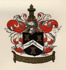 Arms of the Free Masons of the Gateshead Chapter, 1671, The History of Freemasonry, osa II, julkaisija Thomas C. Jack, Lontoo, 1883 tekijältä English School