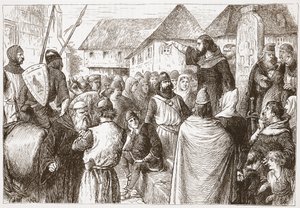 Arnold of Brescia Saarnaa, kuvitus James Aitken Wylien (1808-1890) teoksesta The History of Protestantism, pub. 1878 tekijältä English School