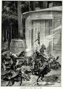 Villien koirien hyökkäys (kaiverrus) tekijältä English School