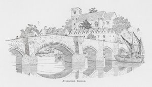 Aylesfordin silta (litografia) tekijältä English School