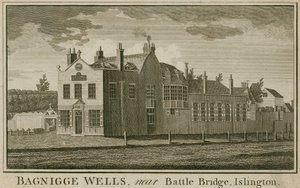 Bagnigge Wells, lähellä Battle Bridgeä, Islington, Lontoo tekijältä English School
