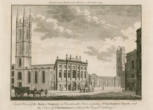 Bank of England, East Wing lisäsi Sir Robert Taylor, 1765 tekijältä English School