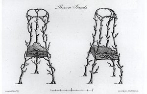 Bason Stands, William Wrightin teoksesta Grotesque Architecture, or Rural Amusement tekijältä English School