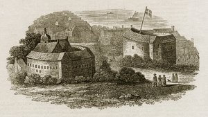 Bear Garden and Globe Theatre, Southwark, Lontoo, n. 1600 (kaiverrus) tekijältä English School