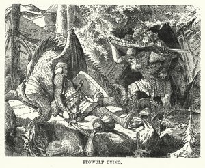 Beowulf kuolee (kaiverrus) tekijältä English School