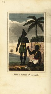 Bijogos mies ja nainen Cazegutista (Bissagossaaret, Guinea-Bissau, Länsi-Afrikka) tekijältä English School