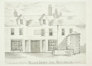 Black Horse Inn, Newcastle upon Tyne (muste (pesu) ja kynä ja muste paperille) tekijältä English School