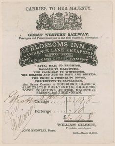 Blossoms Inn, Lawrence Lane, Cheapside, Bill tekijältä English School