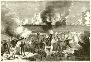 Konfederaatiovaltioiden patterit pommittivat Fort Sumteria, 13. huhtikuuta 1861 tekijältä English School