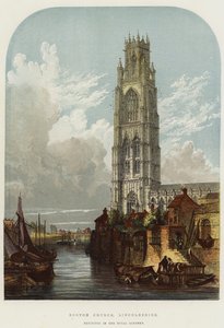 Bostonin kirkko, Lincolnshire (chromolitho) tekijältä English School