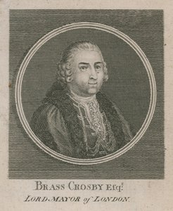 Brass Crosby, Lontoon pormestari 1765 tekijältä English School