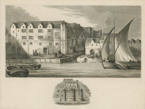 Bridewell Palace Thames-joen rannalla tekijältä English School