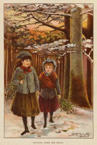 Bringing Home the Holly (väri litho) tekijältä English School
