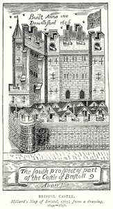 Bristolin linna (kaiverrus) tekijältä English School