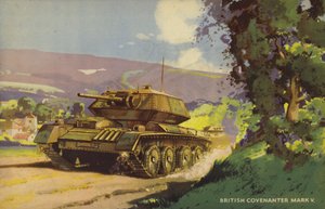 Brittiläinen Covenanter Mark V -tankki, toinen maailmansota (väri litho) tekijältä English School
