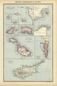 Brittiläiset omaisuudet Euroopassa (väri litho) tekijältä English School