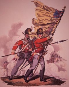 British Soldiers (väri litho) tekijältä English School