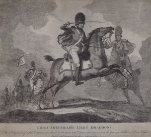 Lord Sheffieldin 22. kevyiden draguunien brittisotilaat tekijältä English School