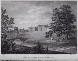 Brough Hall Yorkshiressa, Sir John Lawsonin kotipaikka (kaiverrus) tekijältä English School