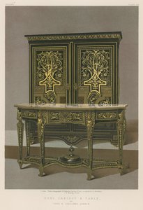 Buhl Cabinet and Table, Toms and Luscombe, Lontoo tekijältä English School