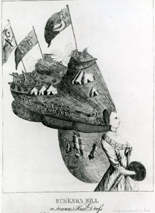 Bunkers Hill tai Americas Head Dress, 1776 tekijältä English School