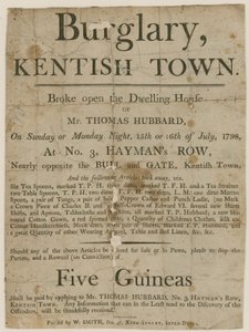 Murto Kentish Townissa vuonna 1798. Palkinto 5 puntaa tekijältä English School