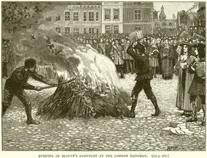 Burning of Blounts -lehtinen, kirjoittanut Common Hangman tekijältä English School