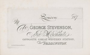 George Stevensonin käyntikortti tekijältä English School