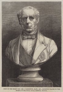Oikean herra Sir J Pakington, Baronet, kansanedustaja, äskettäin sijoitettu Haslarin kuninkaallisen merisairaalan museoon (kaiverrus) tekijältä English School